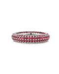Pavé Amalfi Ring - Ruby Red - Silver
