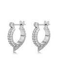 Pavé Thorn Huggies - Silver - Hoops