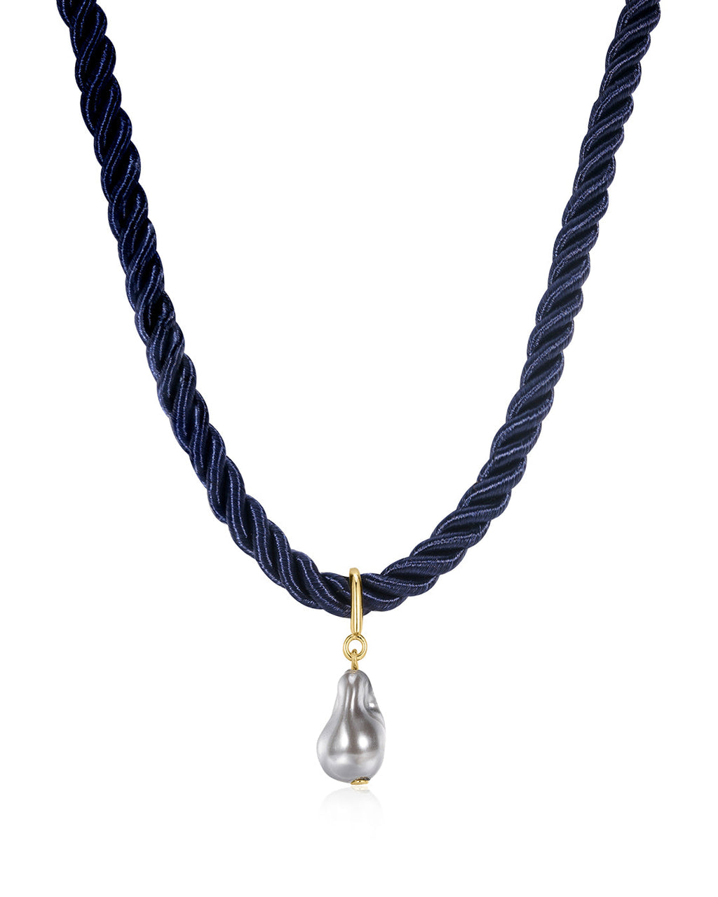 Pearl Rope Necklace in Gold