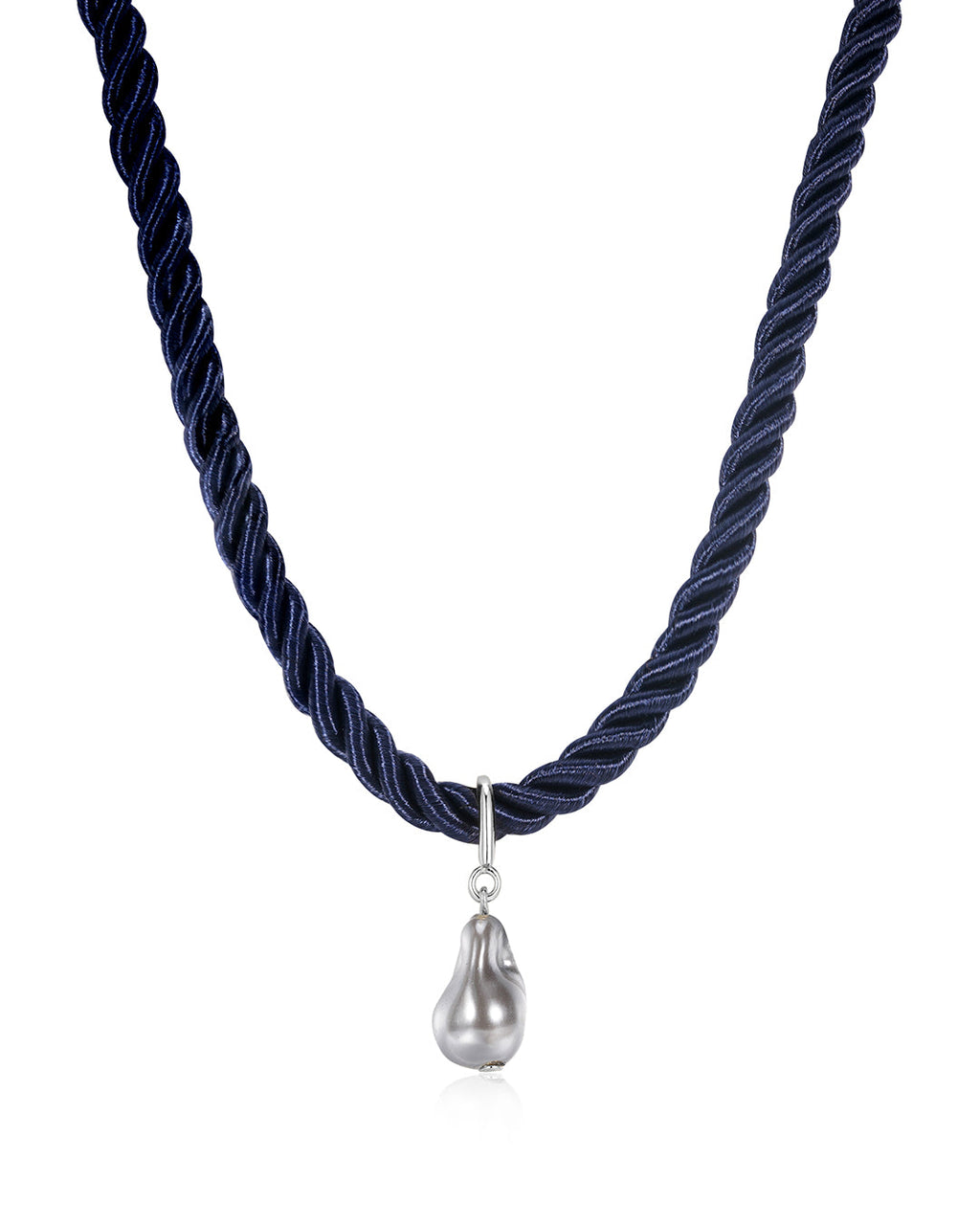 Pearl Rope Necklace in Silver — alternate view
