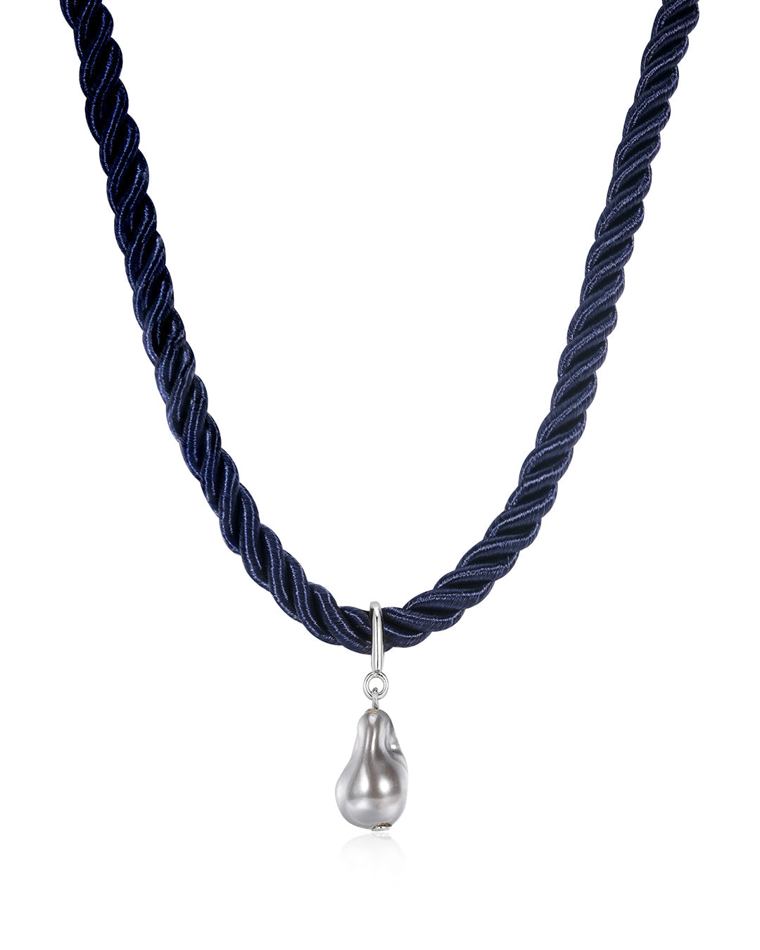 Pearl Rope Necklace in Silver — alternate view