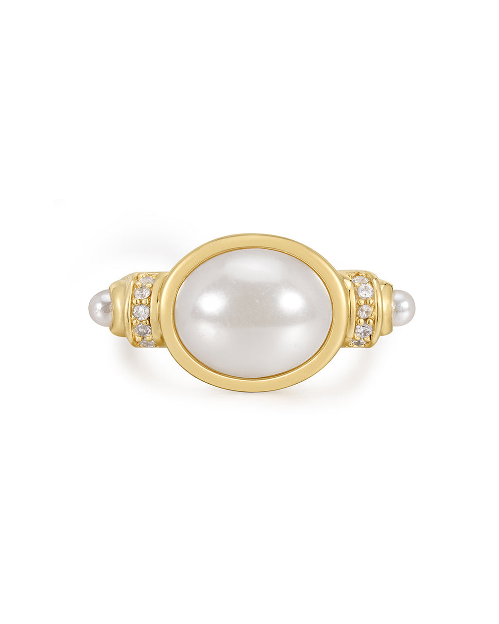 Pearl Statement Ring in Gold