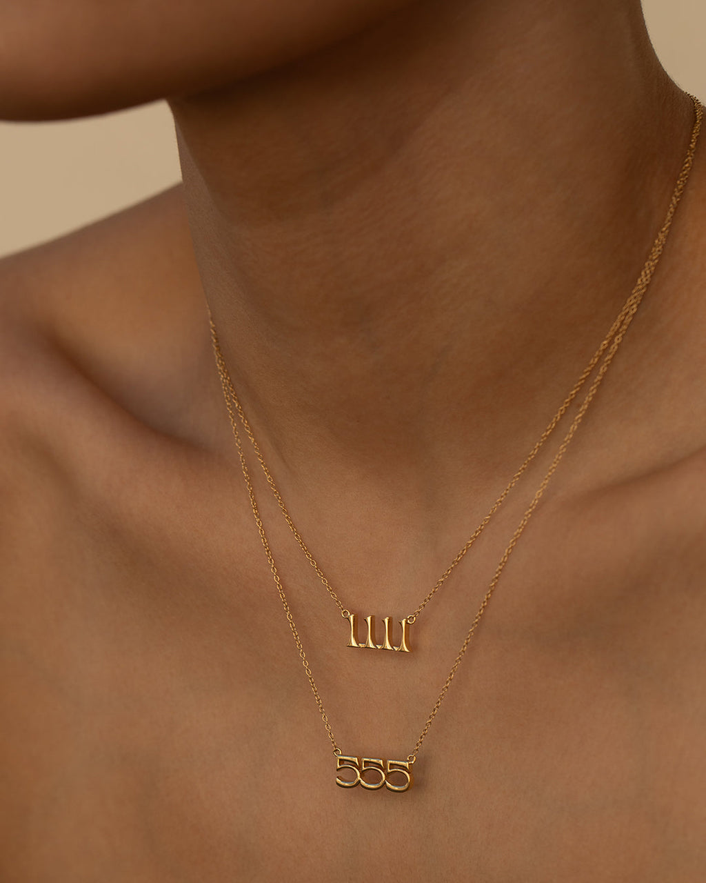 Nameplate Necklace- Angel Numbers [Vintage] — alternate view 2