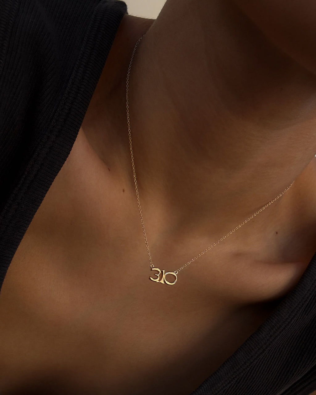 Nameplate Necklace- Area Codes [Vintage] — alternate angle