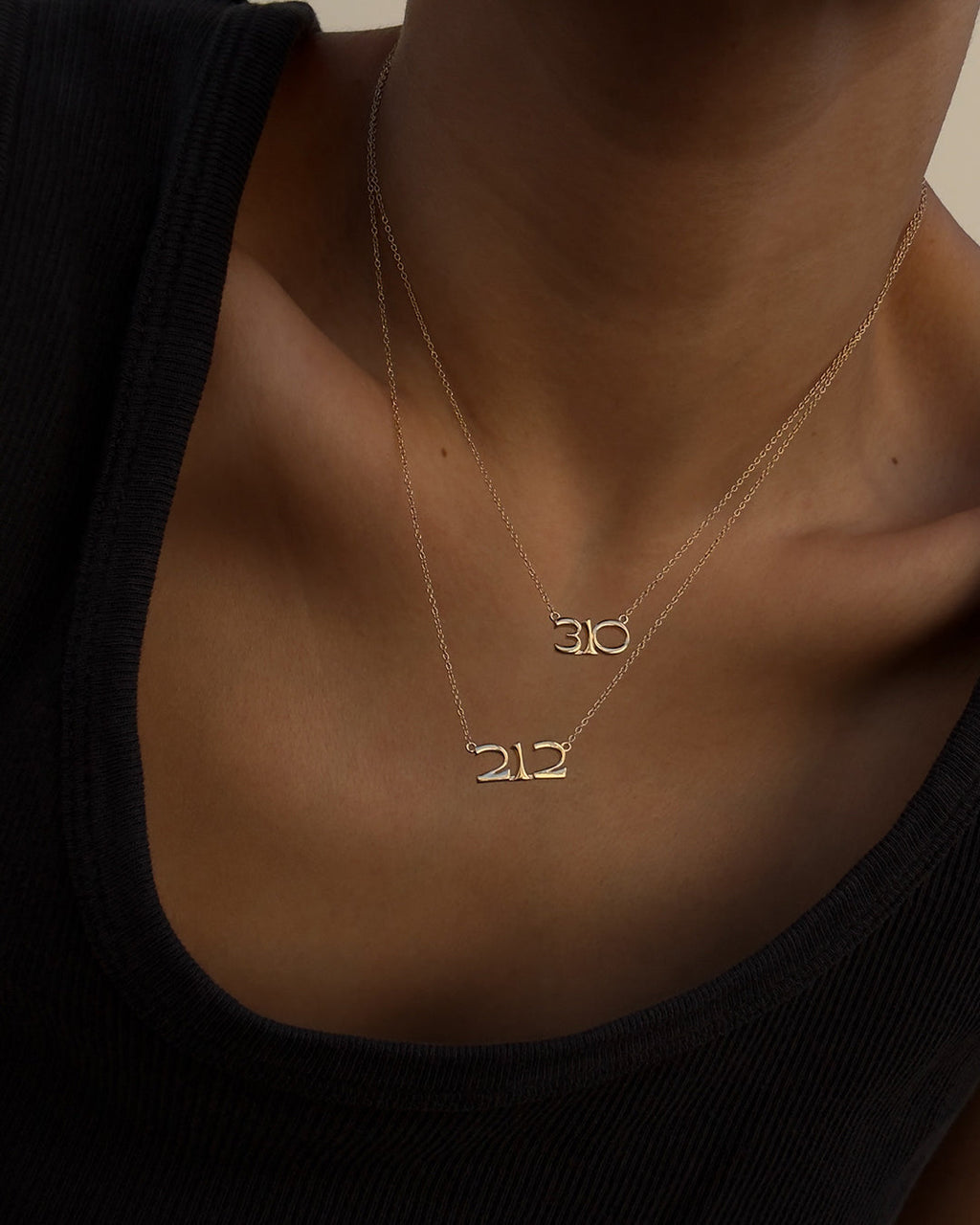 Nameplate Necklace- Area Codes [Vintage] — another angle 2