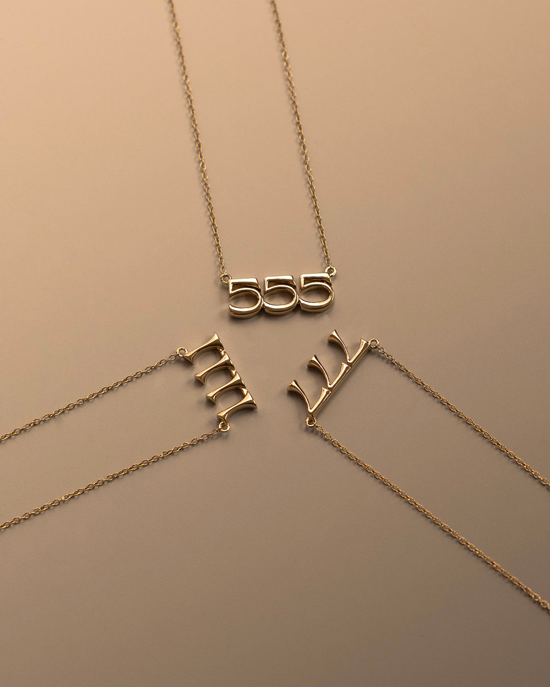 Nameplate Necklace- Angel Numbers [Vintage] — another angle