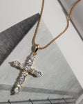Posh Cross Necklace in Gold — alternate view