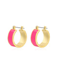 Positano Hoops- Hot Pink - Gold