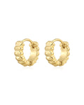 Pyramid Spike Geo Huggies in Gold - Earrings