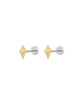 Pyramid Star Studs in Gold - Earrings