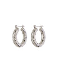 Quilted Baby Amalfi Hoops - Silver