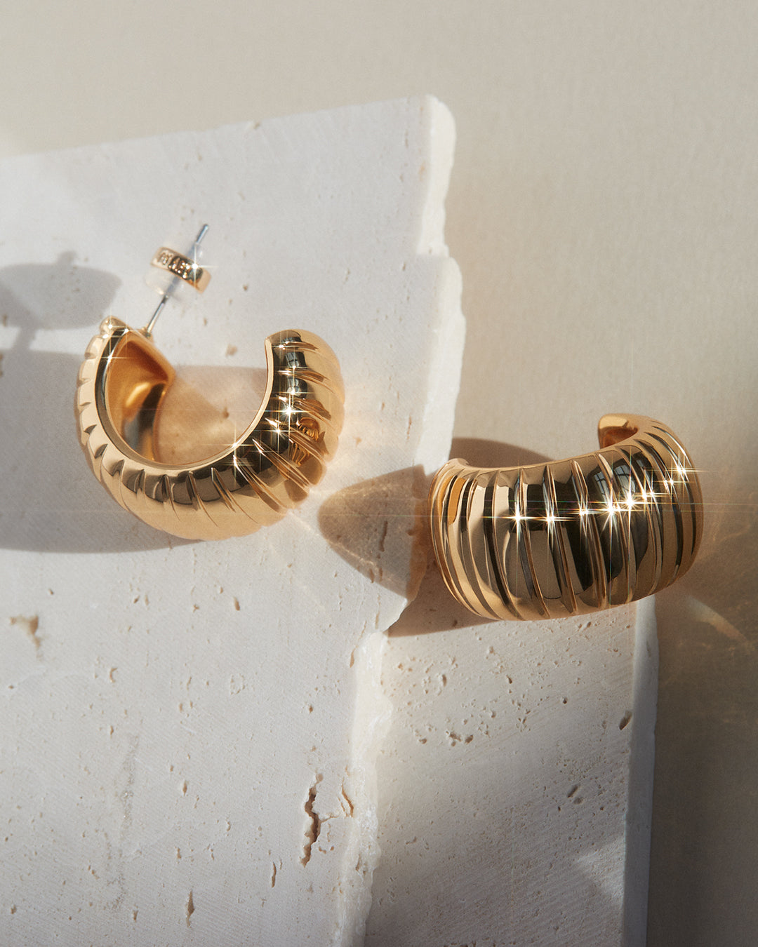 Remy Ridged Hoops — detail view
