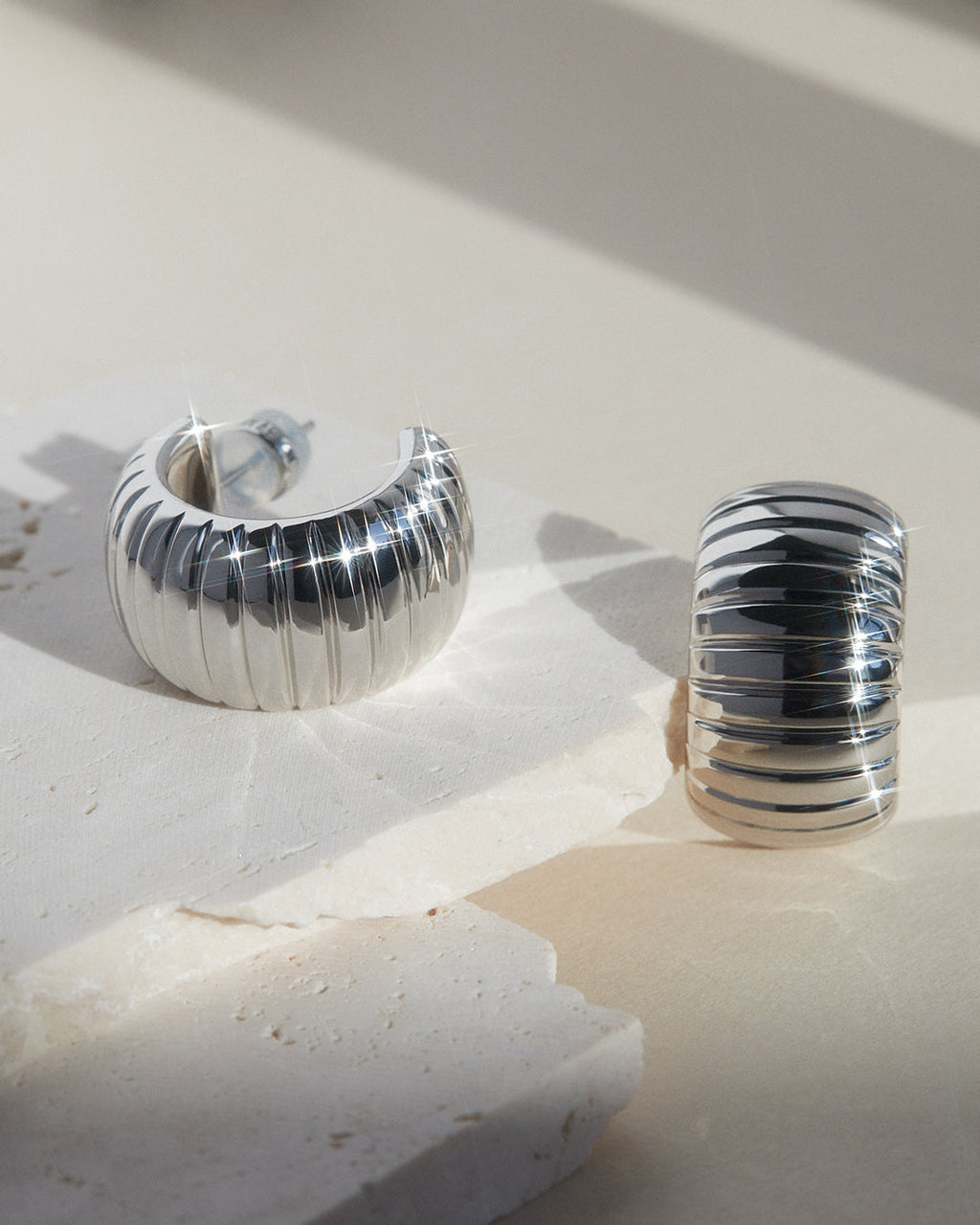 Remy Ridged Hoops — another angle