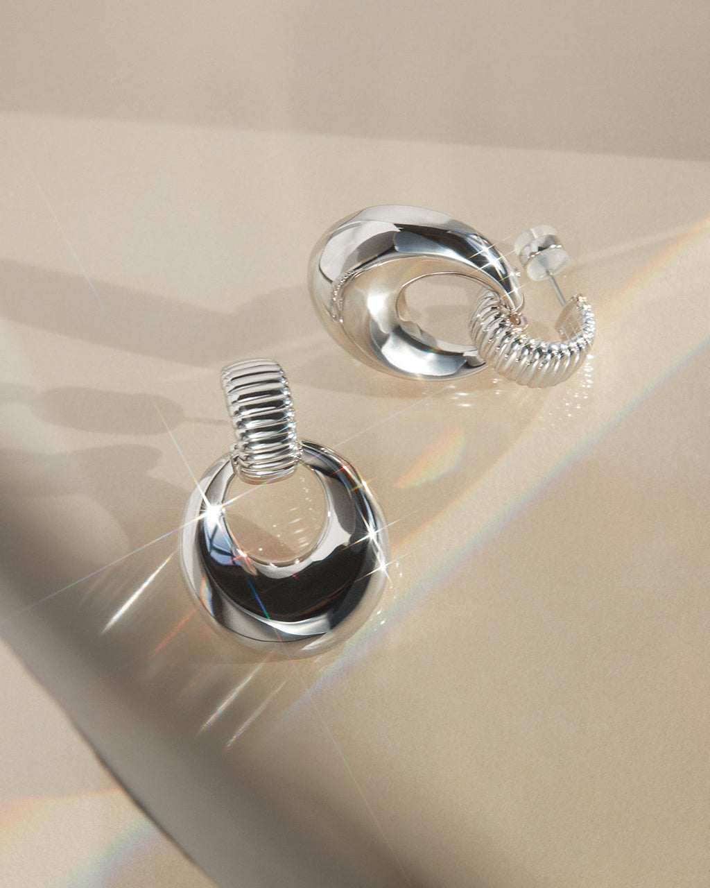 Remy Doorknocker Hoops — alternate angle
