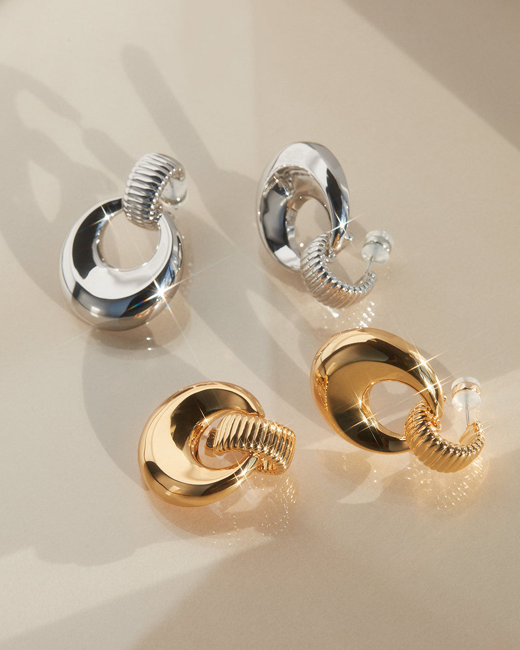 Remy Doorknocker Hoops — detail view