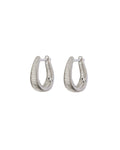 Ridged Cuvee Hoops - Silver