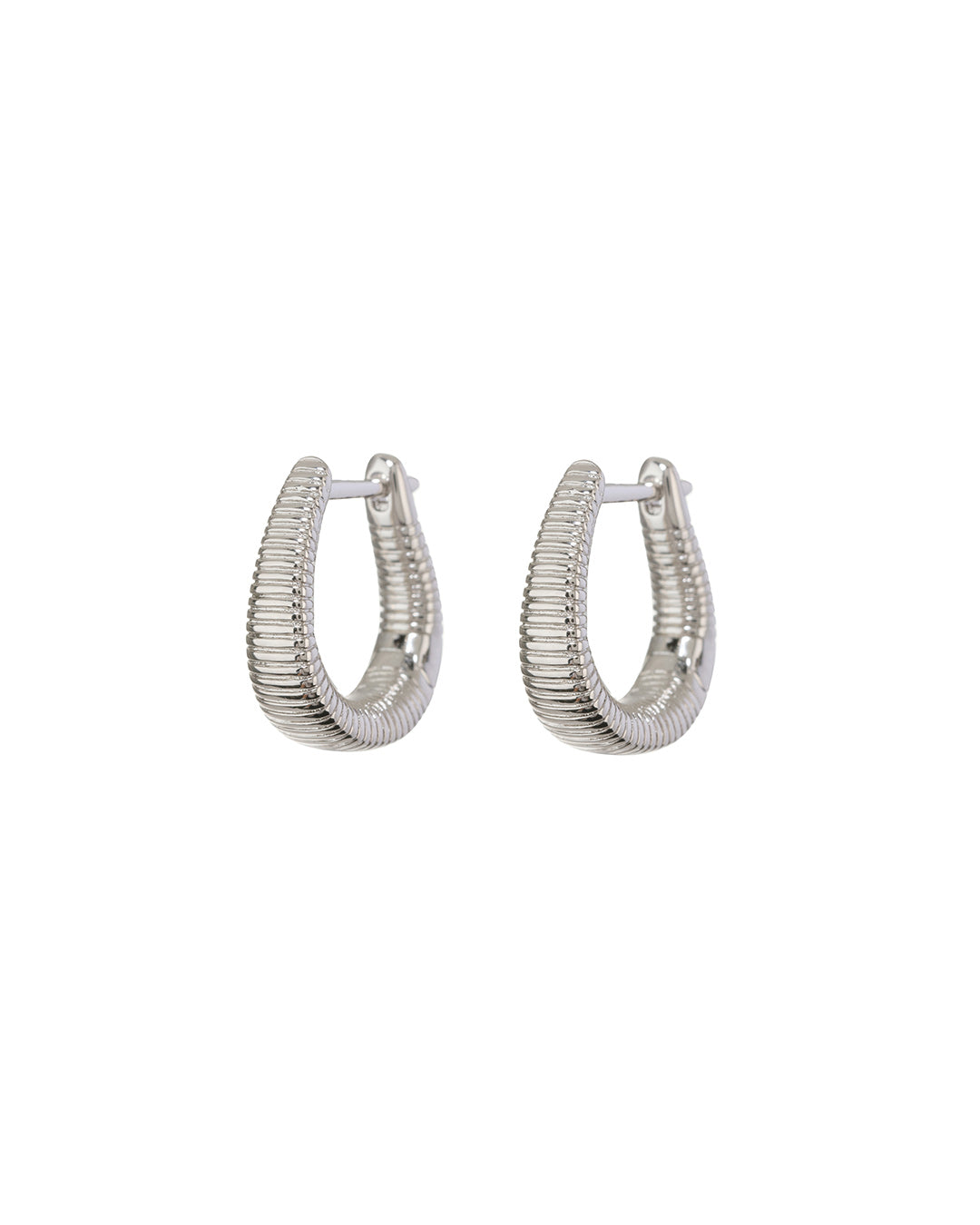 Ridged Cuvee Hoops - Silver