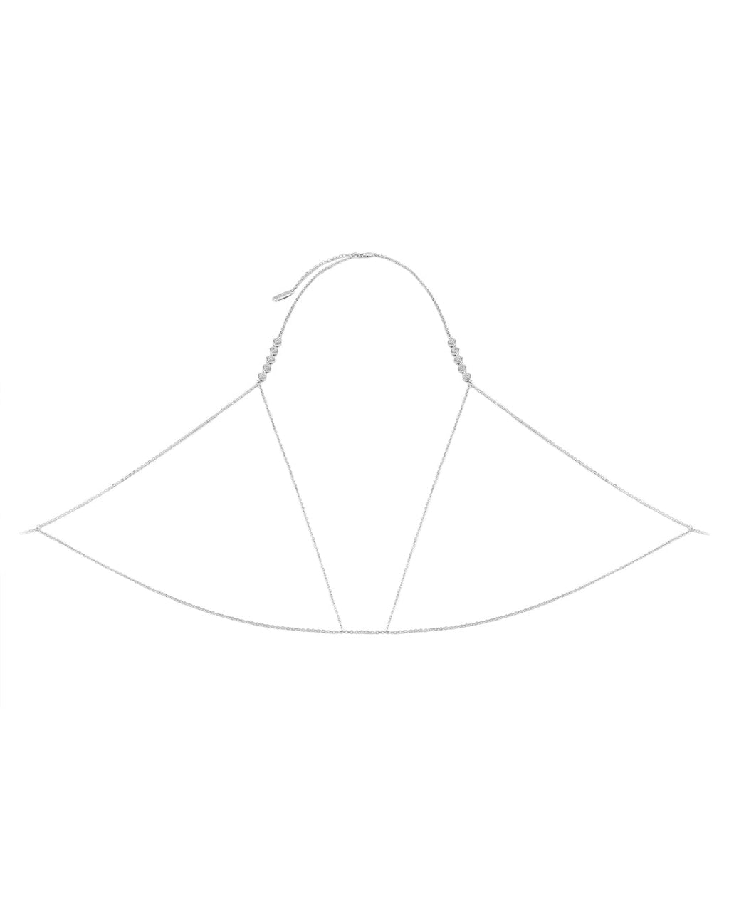 Rosette Chain Bra- Silver in Rose Gold