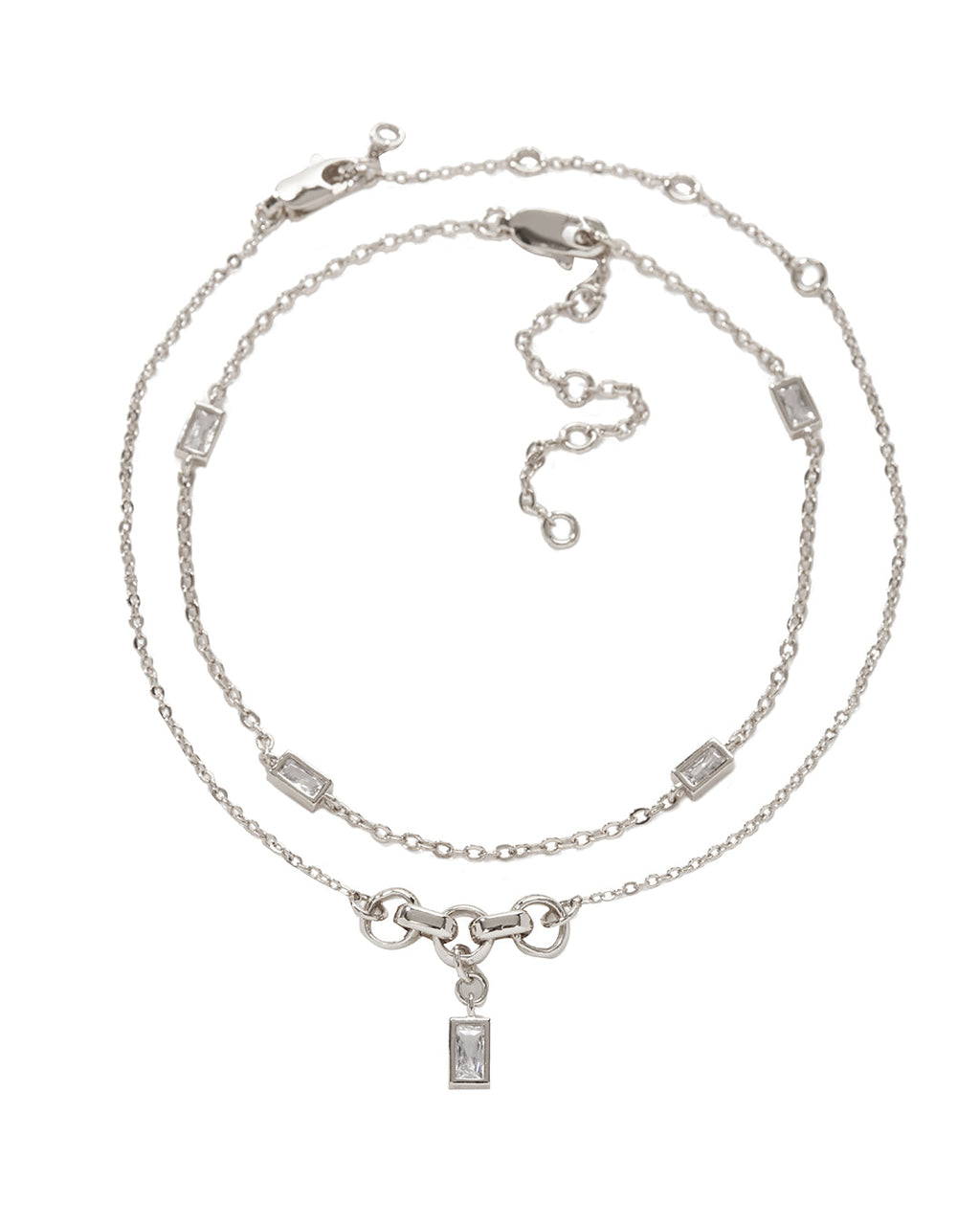 Sunrise on South Beach Anklet Set - Silver