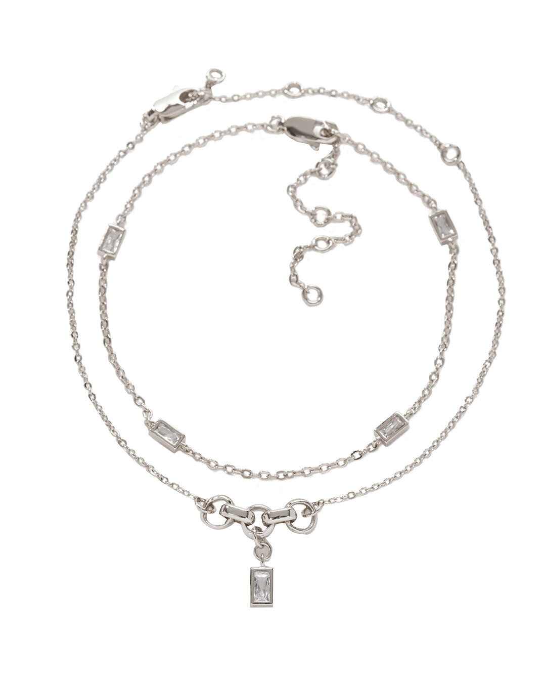 Sunrise on South Beach Anklet Set - Silver