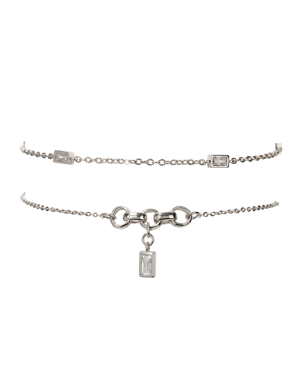 Sunrise on South Beach Anklet Set - Silver — detail view