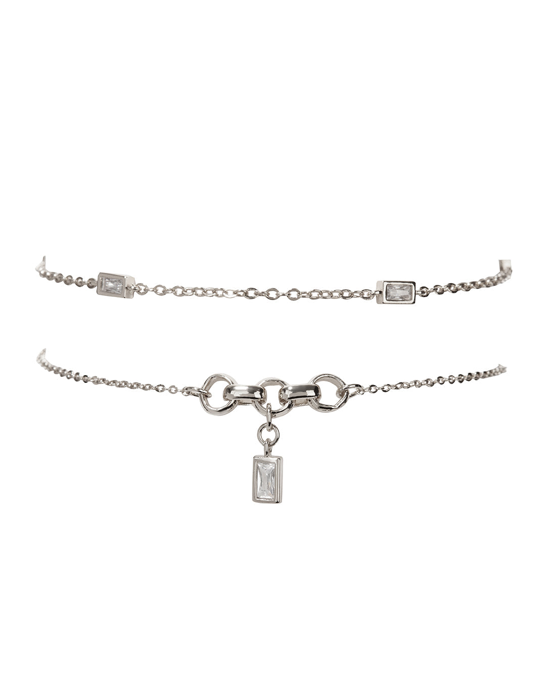 Sunrise on South Beach Anklet Set - Silver — detail view