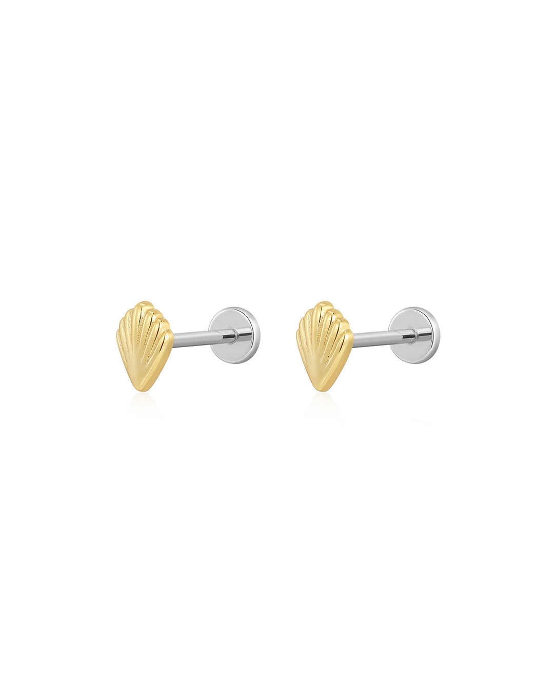 Sea Shell Studs in Gold - Earrings