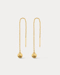 Seashell Threader Earrings in Gold