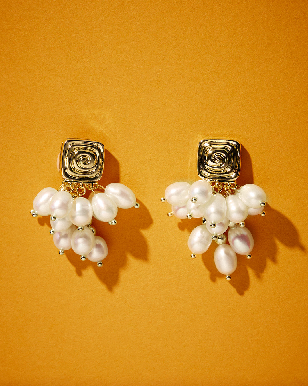Seychelles Pearl Statement Studs - Silver - Earrings — detail view