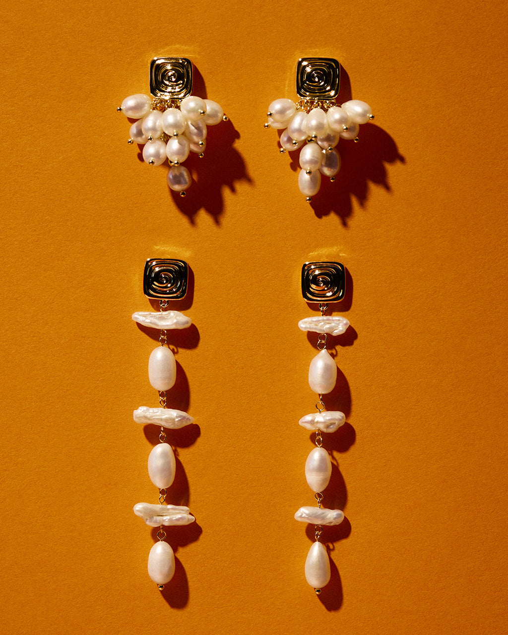 Seychelles Pearl Drop Studs - Silver - Earrings — detail view