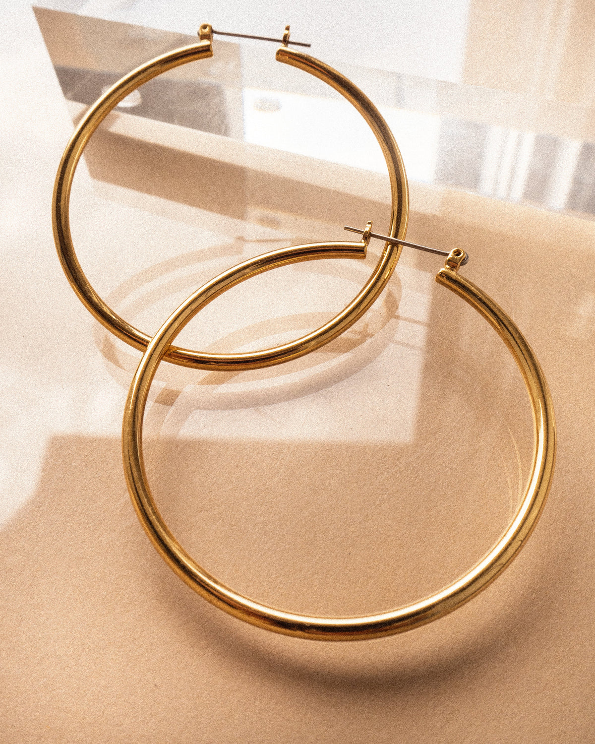 Bondi Tube Hoops | Sivan Ayla x Luv Aj in Gold — alternate view