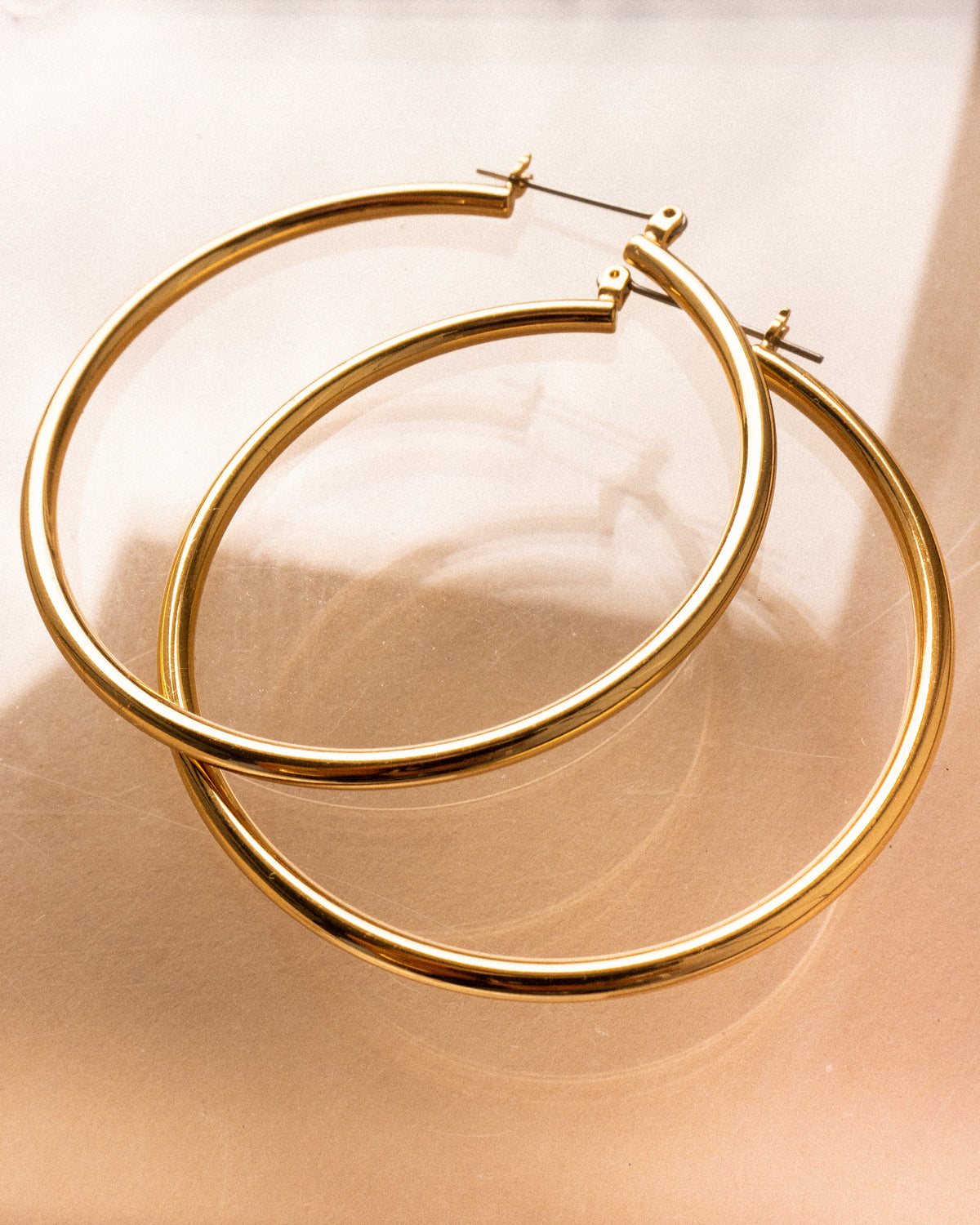 Bondi Tube Hoops | Sivan Ayla x Luv Aj in Gold — alternate angle