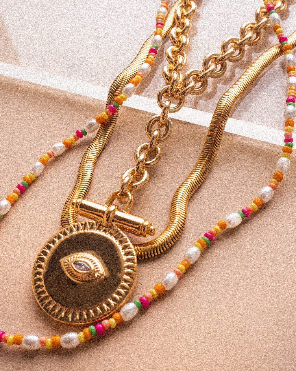 Copacabana Pendant Necklace | Sivan Ayla x Luv Aj in Gold — alternate angle