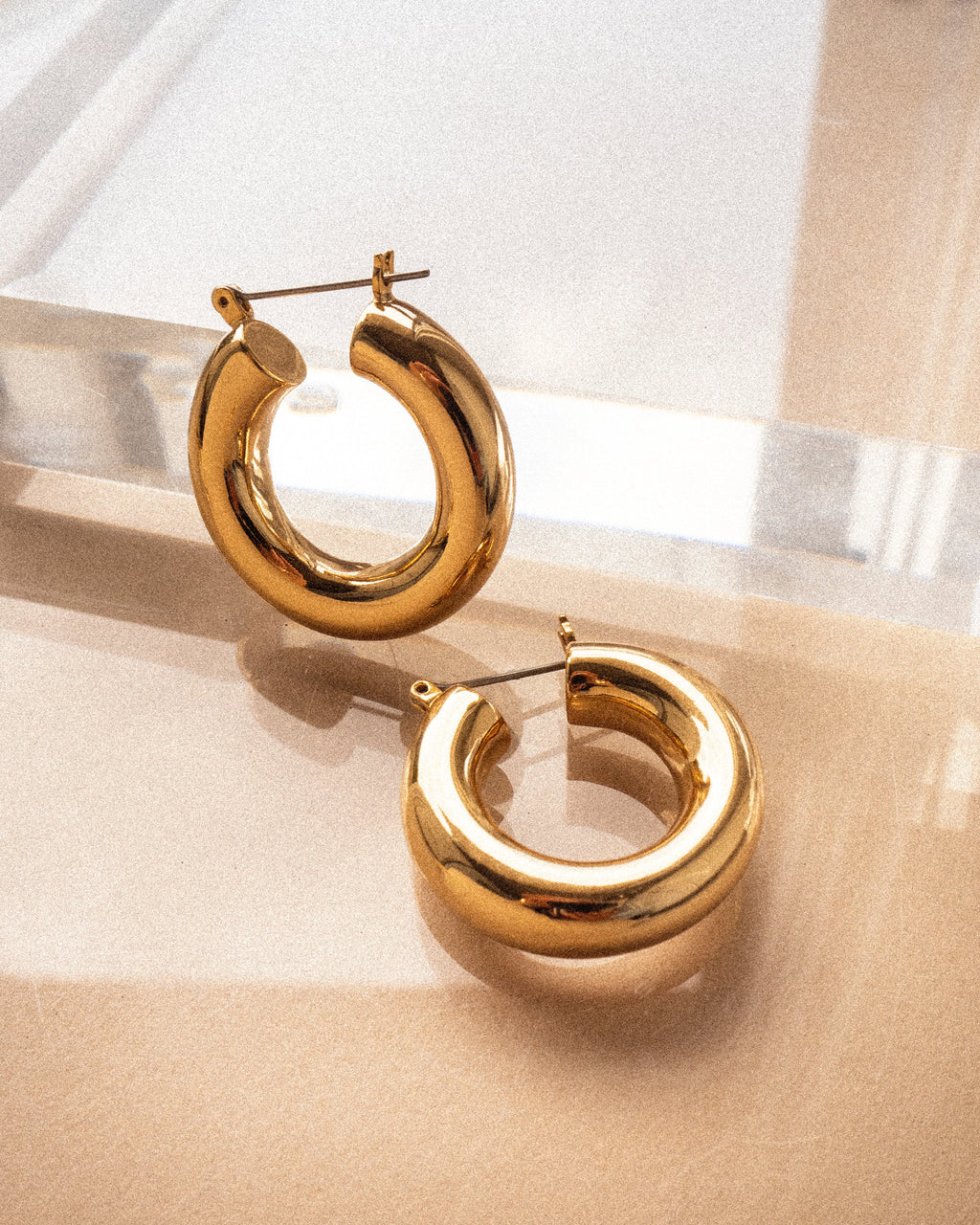 Malibu Tube Hoops | Sivan Ayla x Luv Aj in Gold — alternate view 2