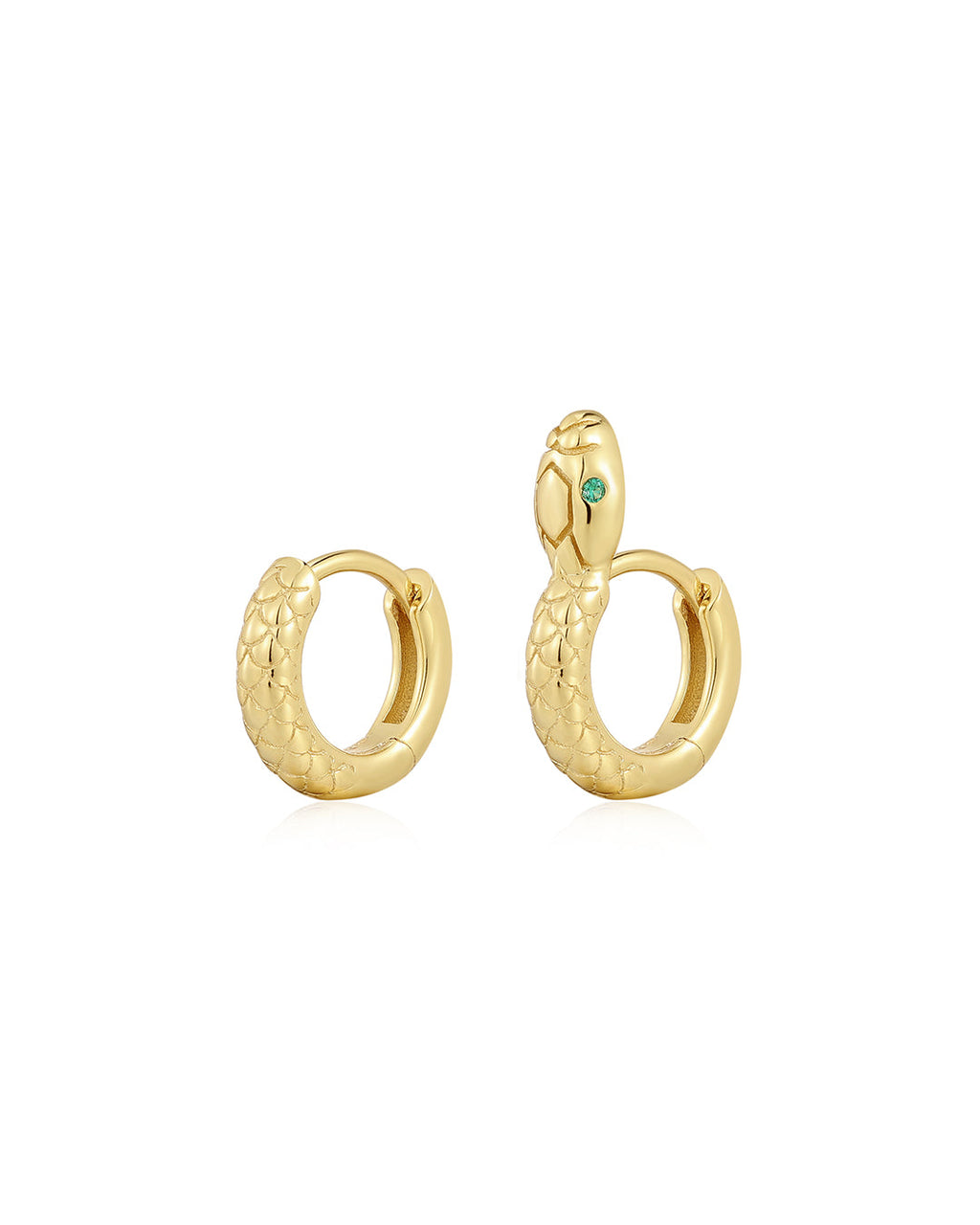 Serpent Huggies in Gold - Earrings
