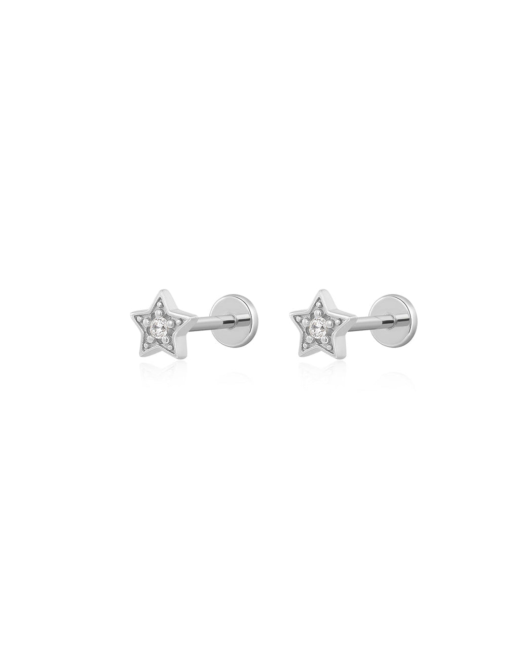 Star Studs in Silver - Earrings — alternate view