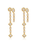 Stellar Bezel Double Studs - Gold - Earrings