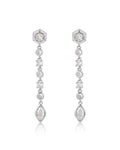Stellar Bezel Drop Studs - Silver - Earrings