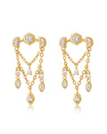 Stellar Bezel Shaker Studs - Gold - Earrings