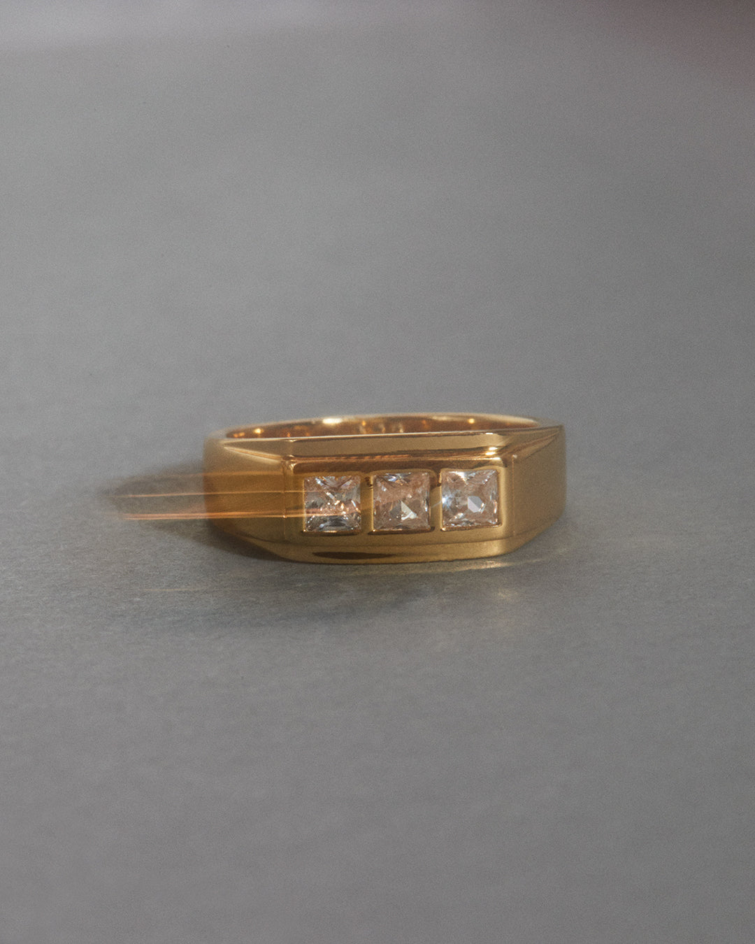 Stepdad Diamond Ring in Gold — detail view