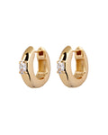 Stone Orb Hoops - Gold