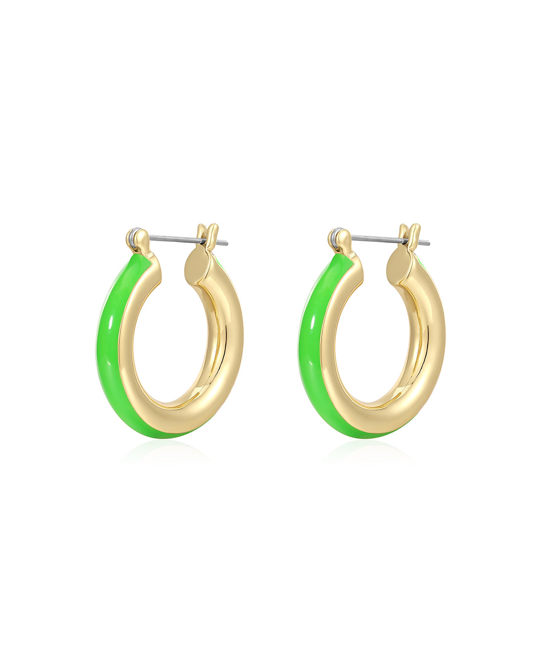 Stripe Baby Amalfi Hoops- Bright Green - Gold