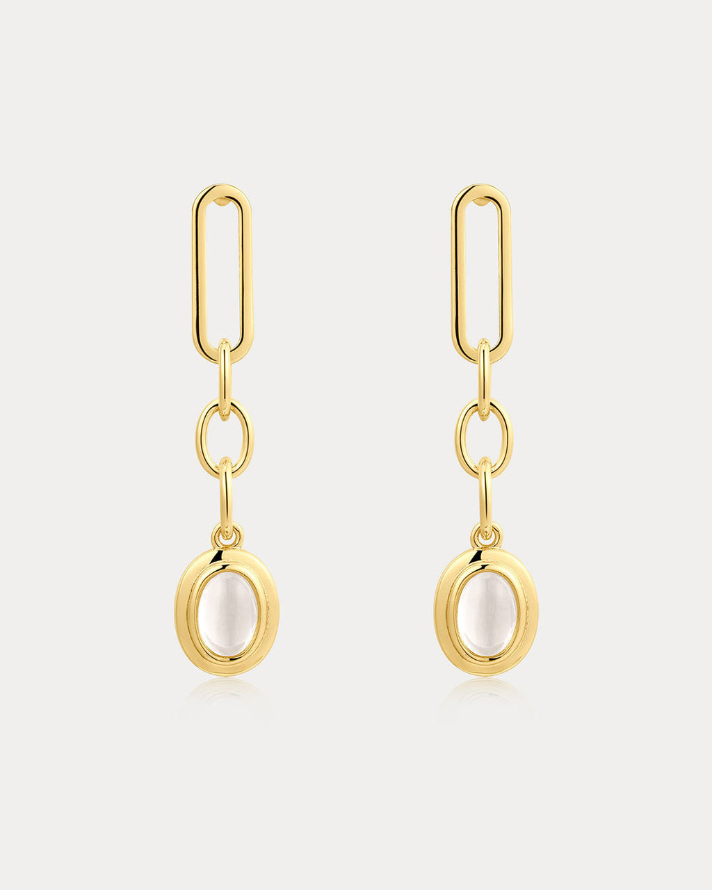 Sunset Stone Chain Studs in Gold