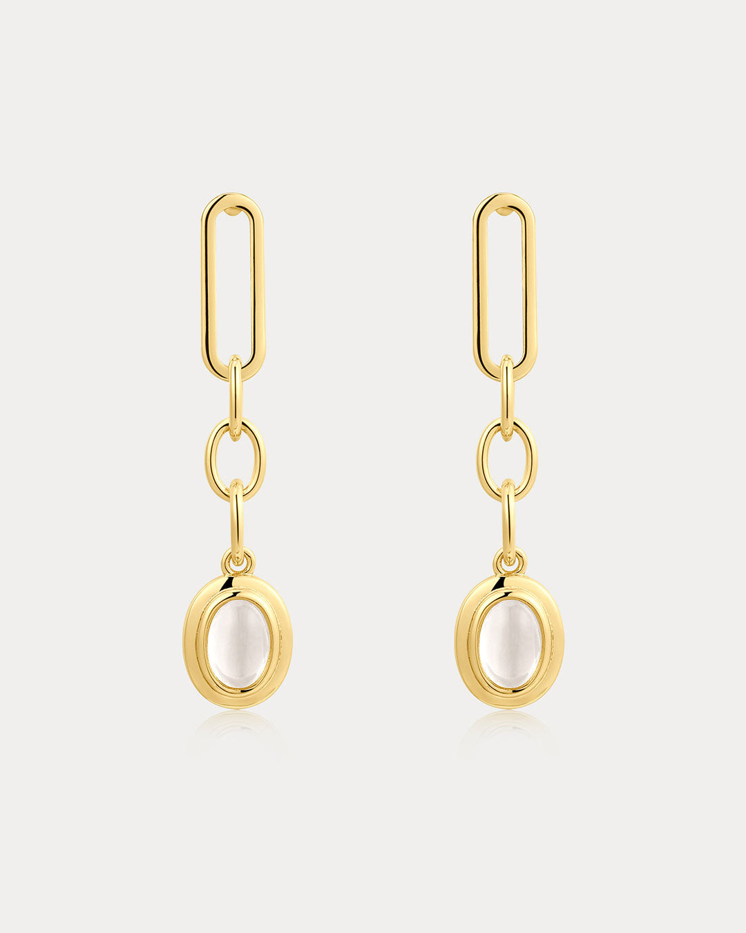 Sunset Stone Chain Studs in Gold