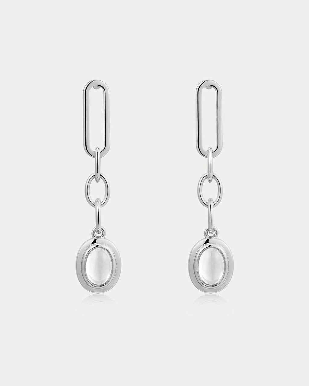 Sunset Stone Chain Studs in Silver — alternate view