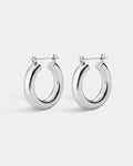 Baby Amalfi Tube Hoops - Silver