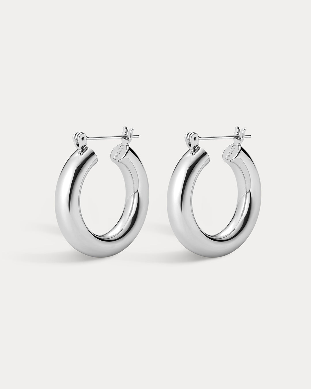 Baby Amalfi Tube Hoops - Silver