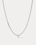 Bardot Stud Charm Necklace - Silver