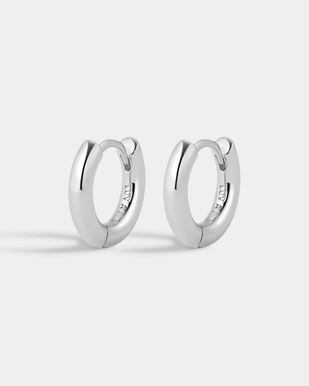 Plain Amalfi Huggies - Silver - Earrings