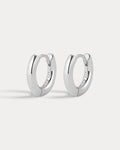 Plain Amalfi Huggies - Silver - Earrings